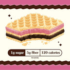 Rip Van Raspberry & Dark Chocolate Wafer Cookies - Healthy Snacks - Non GMO Keto Cookies - Keto Snacks - Low Carb, Low Sugar (1g), Low Calorie and Vegan Snack - 16 Count