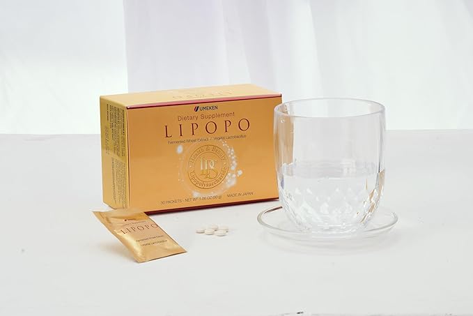 Umeken Lipopo - Lipopolysaccharide, Beta-glucan from Yeast, Lactic Acid Bacteria, and Vitamin C. Made in Japan. (Small 30Pk)