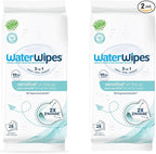 WaterWipes Sensitive+ On The Go Wipes,3-In-1 Cleans,Cares,Protects,99.9% Water,Unscented & Hypoallergenic Wet Wipes,28 Count (Pack of 2)