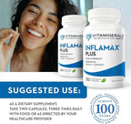 Vitaminerals® 121+ Inflamax® Plus | Quercetin | Proteolytic Enzymes | Ginger | Turmeric | Veggie caps