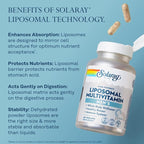 SOLARAY Liposomal Multivitamin for Men, Enhanced Absorption Immune, Energy & Bone Support, Mens Daily Multi Vitamin, BCAAs, Vitamin D3, C, B12, Zinc, Vegan, Soy Free, 30 Serv, 60 VegCaps