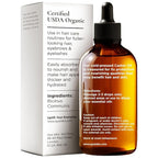 Gya Labs USDA Organic Castor Oil - 1.69 Fl Oz - Carrier Oil for Hair, Skin, Face, Scalp & Body Massage