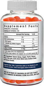 Lithium Orotate Gummies 5mg (Per Serving) – Chewable Lithium Supplement – Gentle Daily Support – Vegan, Non-GMO – 60 Gummies