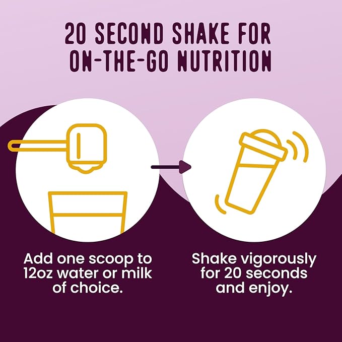 FlavCity All in One Protein Shake Powder, Brownie Batter - On the Go Meal Alternative + Collagen Peptides, Reishi & Cordyceps - Focus, Skin, Hair & Joint Support - 100% Grass Fed Whey, 20 Servings