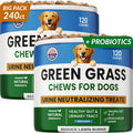 PAWFECTCHEW Green Grass Dog Chews with Probiotics – Lawn Burn Support – Dog Urine Neutralizer for Grass – Pee Spot Control – Gut & Urinary Health – 240Ct