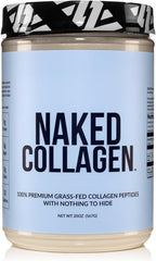 NAKED Collagen Peptides Protein Powder, 60 Servings, Pasture-Raised, Unflavored Grass-Fed Hydrolyzed Collagen Supplement, NSF Certified, Paleo Friendly, Non-GMO, Keto, Gluten Free, 20oz