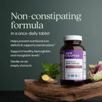 New Chapter Iron Supplement, Whole-Food Fermented Iron Complex Made with Organic Vegetables & Herbs + One Daily Non-Constipating Dose- 60ct, 2 Month Supply