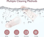 Momcozy Silicone Finger Toothbrush for Baby, Baby Finger Toothbrush for Training Teething, Infant Oral Cleaner, 2 Pcs Silicone Toothbrush