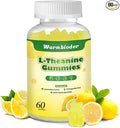 L-Theanine Gummies for Kids & Adults, l'theanine 400mg with Ashwagandha, GABA, 5HTP,L-Theanine Chewable Supplement for Relax, Zzz & Focus Support,Lemon Flavor