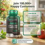 Herbtonics Raw Apple Cider Vinegar Capsules 1500mg with The Mother | Unfiltered ACV Pills for Bloating Relief, Digestion, Metabolism & Weight Support | 60 Vegan Capsules (1 Month Supply)