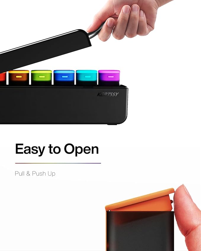 Weekly Pill Organizer 1 Time a Day - Travel Pill Box 7 Days, Large Medicine Pill Case Container for Daily Medication Vitamin Supplement Fish Oil, Portable Week Pills Organizers Holder Dispenser, Black