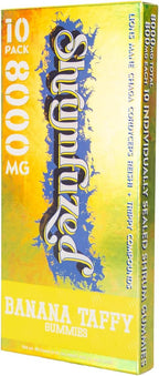 Shrumfuzed Shrumfuzed - Proprietary Nootropic Gummy 8000mg - Lion's Mane, Reishi, Chaga, and Cordycep Nootropic Mushroom Blend (10, Banana Taffy)