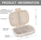 Daily Vitamin Organizer,Portable Pill Case Travel,Medicine Pill Boxes Containers Bottle,Small Pill Holder Carrier for Purse,Cute Medication Dispenser Aids(Colorful)