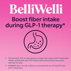 BelliWelli Fiber Supplement for Women & Men Premium Daily Fiber Powder from Organic Acacia with Added Collagen Electrolytes & Probiotics No Bloat Constipation & Gut Health Support(Strawberry Lemonade)