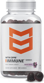 MTN OPS Immune Gummies Immune Support Supplement, 90 Gummies with Elderberry & Aronia Berry Immune Booster for Adults, Mixed Berry Flavor & Naturally Gluten Free