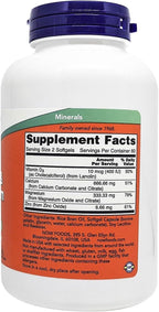 NOW Foods Supplements, Calcium & Magnesium with Vitamin D-3 and Zinc, Supports Bone Health*, 120 Softgels, (Pack of 2)