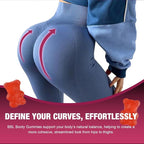 LEAFROOT BBL Gummies for Fitness Growth Bigger Buttocks, Berry Flavor with Multivitamins and Herbal Extracts Support to Enhance Curvy Body, Women Hip Butt Enhancing Booty Gummy Candy