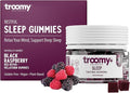 Troomy Sleep Gummies for Adults and Kids, Great Tasting Black Raspberry, Red Reishi Mushroom, Easy Restful Natural Sleep Aid, 30 Count
