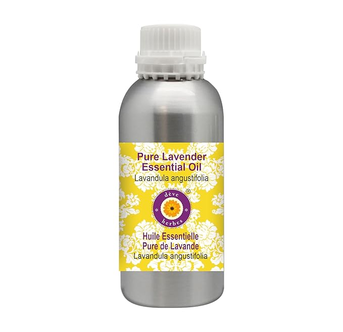 Deve Herbes Pure Lavender Essential Oil (Lavandula angustifolia) Steam Distilled 300ml (10 oz)