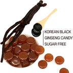 GeumHeuk Korean Panax Black Ginseng Candy Real Sugar Free (200g X 2 Bags (400g)) - NO Corn Syrup. Smooth, Breath Refresher, Healthy Candy, Best Taste and Sugar Free, Energy Candy