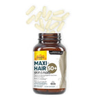 Country Life Maxi-Hair 50+ – Biotin-Based Hair, Skin & Nails Supplement for Women & Men Over 50 | Supports Healthy Hair Growth & Reduced Shedding | Certified Gluten-Free & Vegetarian | 60 Capsules