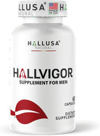 "N/A" HALLVIGOR Men’s Daily Multivitamin – Korean Ginseng, Damiana, Saw Palmetto, Biotin, B Complex, Zinc, Royal Jelly – 60 Capsules – Hallusa Natural