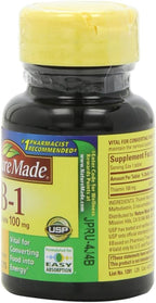 Nature Made Vitamin B1, 100 Count (Pack of 6)