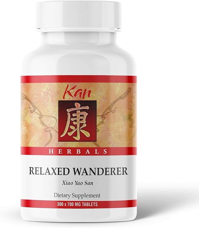 Kan Herbs Relaxed Wanderer Tablets – Traditional Chinese Herbal Blend with Dong Quai, White Peony & Bupleurum to Support Liver Qi Balance & Digestive Harmony, Xiao Yao San Formula, 300 Tablets