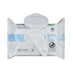 McKesson Washcloth Wipes, Unscented - Disposable Wet Wipes for Adults - Fragrance-Free, Alcohol-Free - No-Rinse Formula - Snap Lid Soft Pack, 96 Count, 3 Packs, 288 Total