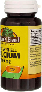 Nature's Blend Oyster Shell Calcium 500 mg Tablets - 100 ct, Pack of 2