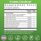 VitaMonk Turmeric and Ginger Complex with Meriva, Grape Seed, Boswellia Extract, Cat’s Claw and More - Ginger and Turmeric Supplements for Overall Health, Wellness and Immune Support - 60 Caps