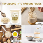Korean Job's Tears Powder – 100% Roasted or Raw Yulmu from Korea, Finely Ground, No Additives, Plant-Based Ingredient for Smoothies, Porridge, and Cooking 볶은율무가루 (10.6 oz (300g), Roasted Job's Tears)