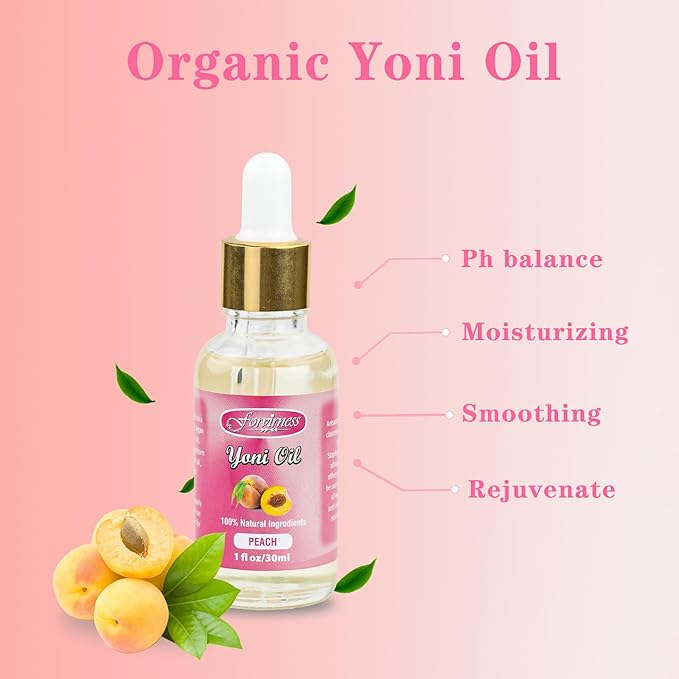 Natural Feminine Wash Yoni Oil Set, Body Cleanser with Cleaning Factor, Yoni Wash for Women pH Balance,1 fl.oz Peach Feminine Oil & 6.7 fl.oz Intimate Cleanser