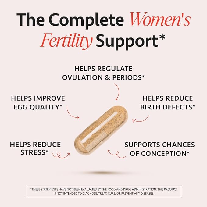 Freshly Moms Ayurvedic Fertility Supplements for Women | Support Ovulation | Conception for Women | Egg Quality | Maca Root, Vitex, & Vitamins | Vegan | 90 Capsules - OSH Wellness