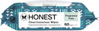 The Honest Company Hypoallergenic Multi-Use Baby Wipes for Sensitive Baby Skin, Balance Blues, 60 Count