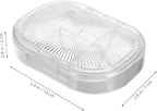 Travel Organizer Storage Case Small Airtight Dispenser for Pills Compartment Portable Storage Food Grade for Travel and Everyday Use