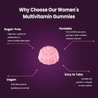 All-in-One Women's Multivitamin Gummies with Complete Vitamin & Mineral Complex, Herbal Blends for Energy, Overall Health, High Potency Hair Skin and Nails Vitamins, Strawberry Flavor, 2 Pack
