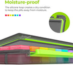 AUVON iMedassist Moisture-Proof Weekly Pill Organizer 4 Times a Day, Large 7 Day Pill Box Case with Portable Design for Travel, Removable Individual Containers Hold Vitamins, Supplements, Medications