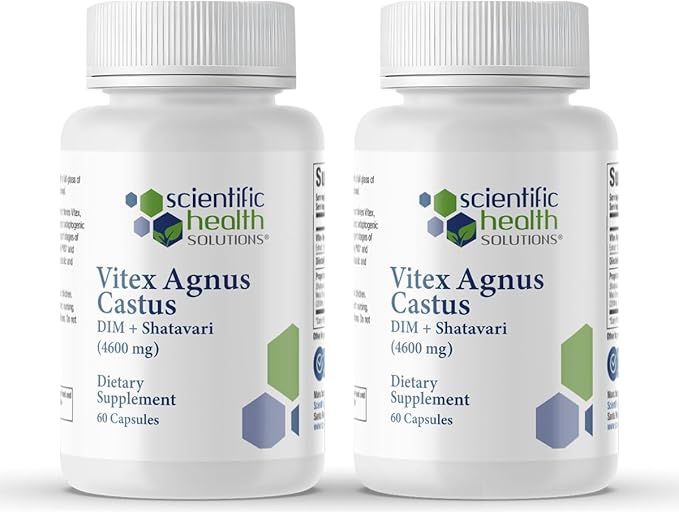 Vitex + DIM + Shatavari Hormone Balance Supplement – PMS, Menopause & Cycle Support for Women – Adaptogenic Complex with Maca, Ashwagandha, Dandelion – Vegan (2-Pack)