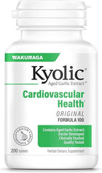 Kyolic Aged Garlic Extract Formula 100, Cardiovascular Health*, 200 Tablets.