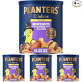 PLANTERS Deluxe Mixed Nuts - Roasted Cashews, Almonds, Brazil Nuts, Pistachios, and Pecans, Plant-Based Protein, Quick Snack, 15.25oz Canister (Pack of 4)