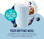 FlavCity All in One Protein Shake Powder, Blueberry Muffin - On the Go Meal Alternative + Collagen Peptides, Reishi & Cordyceps - Focus, Skin, Hair & Joint Support - 100% Grass Fed Whey, 20 Servings