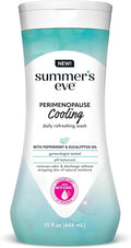 Summer's Eve Perimenopause Cooling Wash, Cooling pH-Balanced Formua with Eucalyptus to Remove Odor, 15 Fl Oz