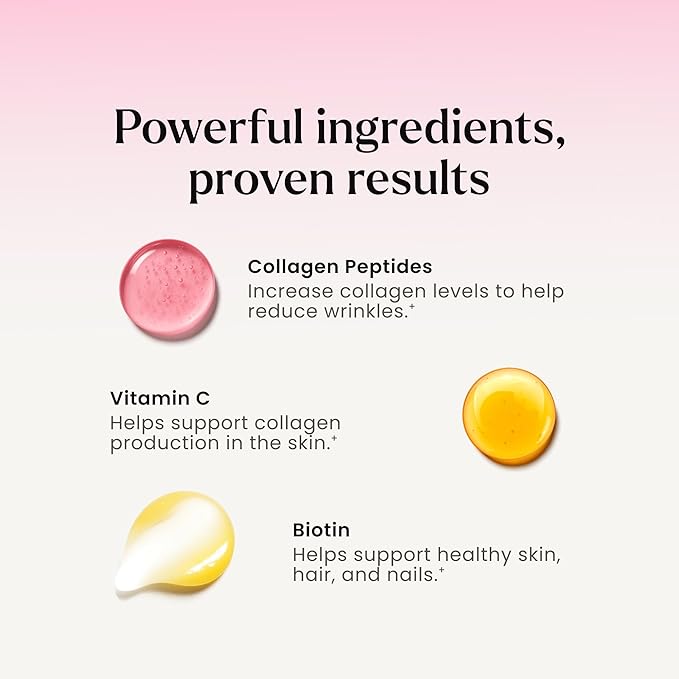 MAËLYS Collagen + BIOTIN Supercharged Liquid Collagen - Drinkable Hydrolyzed Type I & III Collagen Supplement with Biotin, Vitamin C, Zinc & Folic Acid - Orange Peach Flavor (500 mL)