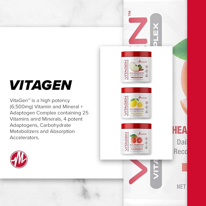Metabolic Nutrition Vitagen, Vitamin Adaptogen Complex, 240 g, Health & Wellness Solution (Apple Cider)