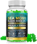 Sea Moss Gummies, Sea Moss, Bladderwrack, Ashwagandha, Burdock Root, Energy, Immune Support, 60 Vegan Gummies