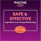 Phazyme Gas Relief, Ultra Strength Gas and Bloating Relief for Adults, 180 mg Simethicone Fast Gels, 48 Count
