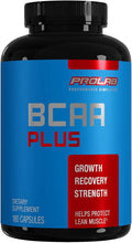 Prolab BCAA Plus Branched Chain Amino Acid Capsules, Muscle Recovery, Lean Muscle Support, Endurance & Performance Booster (180 Capsules)