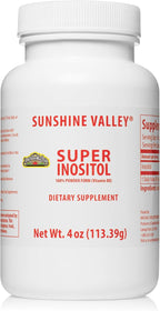 Sunshine Valley® Super Inositol Powder – Dietary Supplement, Wellness & Healthy Lifestyle – Unflavored Powder – 4 oz