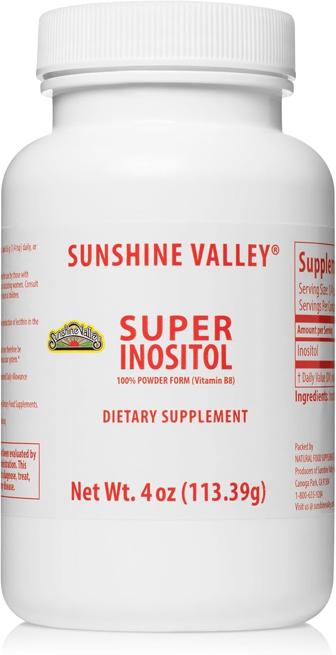 Sunshine Valley® Super Inositol Powder – Dietary Supplement, Wellness & Healthy Lifestyle – Unflavored Powder – 4 oz